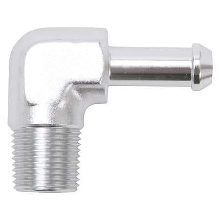 Heater Hose End Fitting - 90 Degree with 3/8" NPT and 3/8" Barb