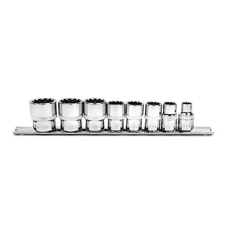 Spline Socket Set - 3/8 Inch Drive, Metric, Multi-Fastener Fit, 8-Piece