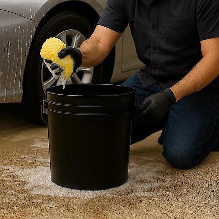 5 Gallon Bucket: Advance Auto Logo, Car Wash Bucket, Black