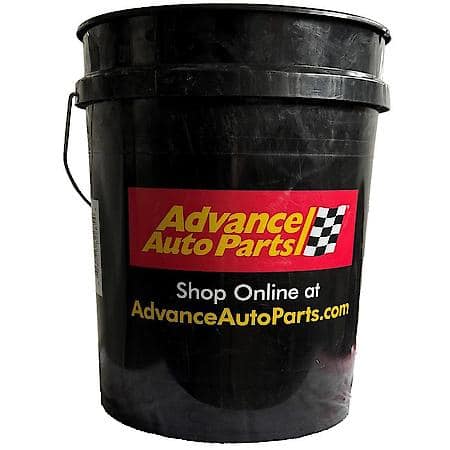 5 Gallon Bucket: Advance Auto Logo, Car Wash Bucket, Black