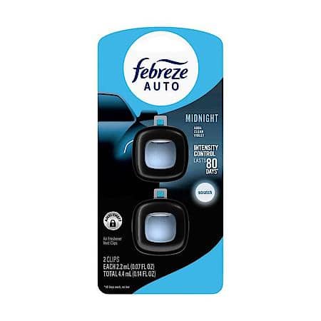 Auto Vent Clip Air Freshener, Mid-night, 2ct.