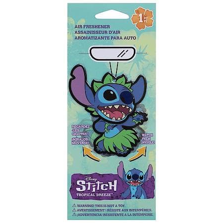Disney Stitch Hula Wiggler Air Freshener, Tropical Breeze Scent, 1 Pack