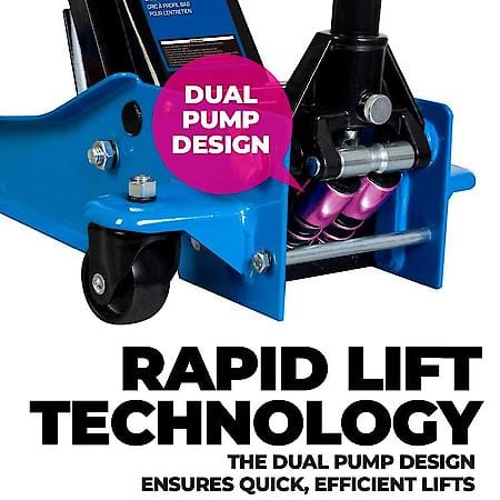 2 Ton Floor Jack: Lifting Range: 3.50 in to 16.85 in