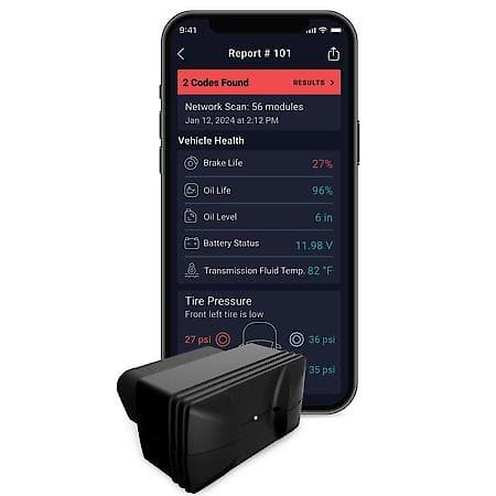 OBD2 Bluetooth Code Reader Dongle, transforms a smartphone into an OBD2 tool.
