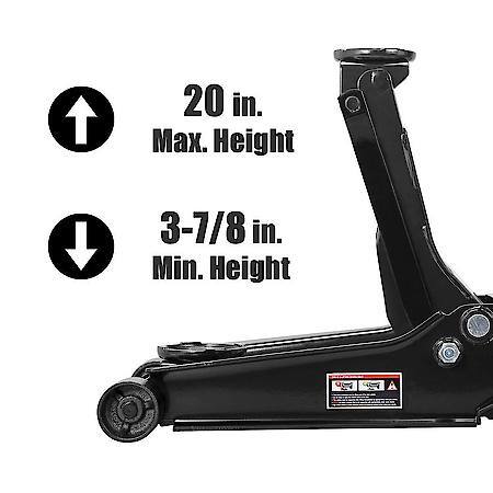 Hydraulic Low Profile Service/Floor Jack with Dual Piston Quick Lift Pump