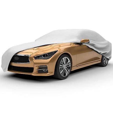 Budge Basic Car Cover, Gray, Size 4: Fits up to 19' L, Scratch Resistant, Breathable, Dustproof