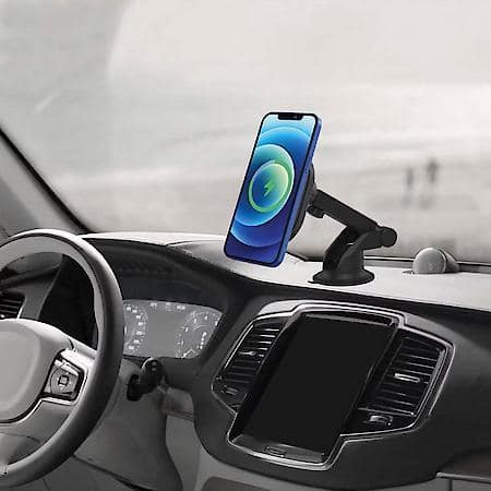 Wireless Fast Charging Magnetic Mount: QI Certified Phone Charging Mount, 15W