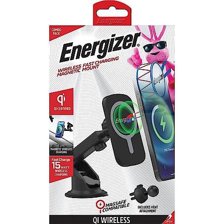 Wireless Fast Charging Magnetic Mount: QI Certified Phone Charging Mount, 15W