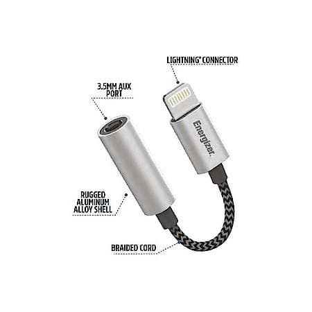 Lightning to 3.5mm Female Adapter: 3.5mm Audio Cable to Lightning Cable, Braided Cord