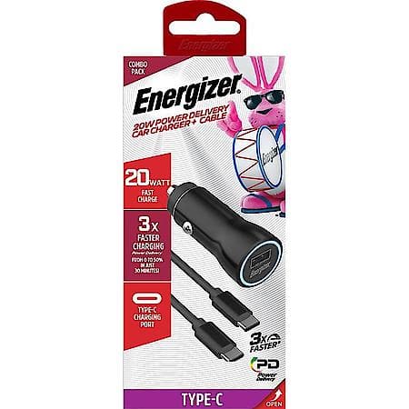 12V Socket Adapter and Cable: Type-C Car Charger, USB-C Charging Port, 20W
