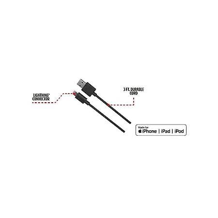 3ft Lightning to USB-A Charging Cable: USB to lightning iPhone Charger, 3' Cord