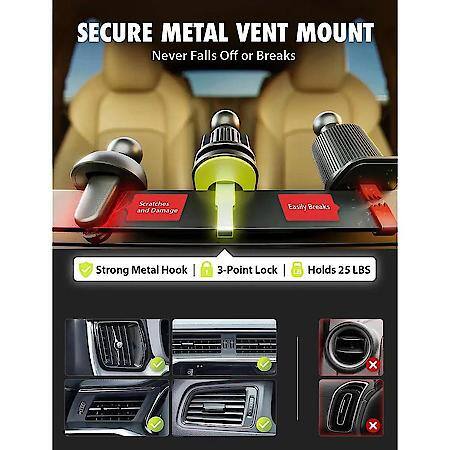 MagAlign Window, Dash & Vent Mount: 3-in-1 Mount, MagSafe Phone Mount