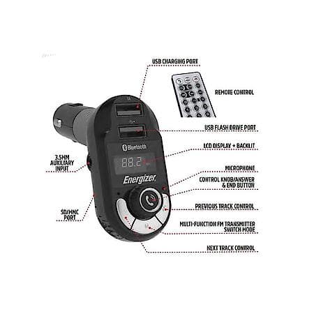12V Bluetooth FM Transmitter and Car Charger: Transmit Music Wirelessly, Dual USB-A Charging Ports