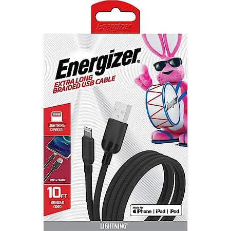 10ft Lightning to USB-A Charging Cable: USB to lightning iPhone Charger, Extra Long 10' Cord