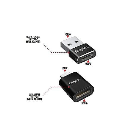 Universal USB Adapters Combo Pack: USB-A to USB-C Charging Ports