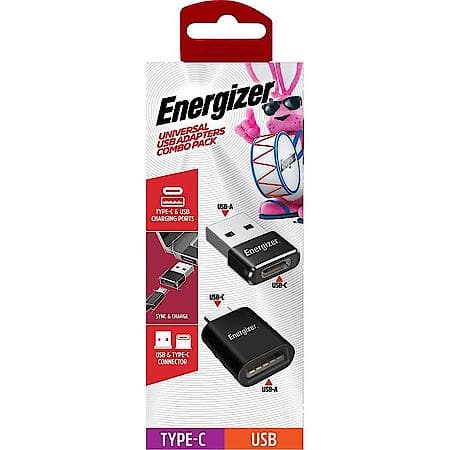 Universal USB Adapters Combo Pack: USB-A to USB-C Charging Ports