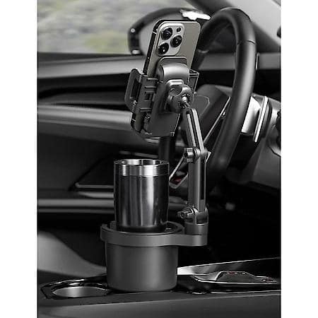 TripGrip XL Phone Mount w/Cupholder: Arms Expand up to 3.5"