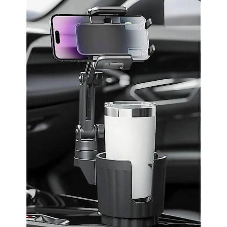 TripGrip XL Phone Mount w/Cupholder: Arms Expand up to 3.5"