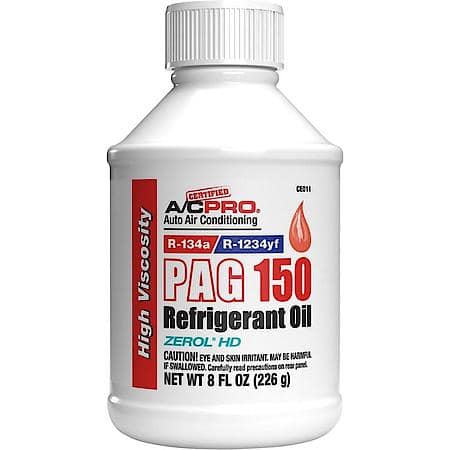 Certified AC Pro R1234yf/R134a PAG150 Oil 8oz Bottle