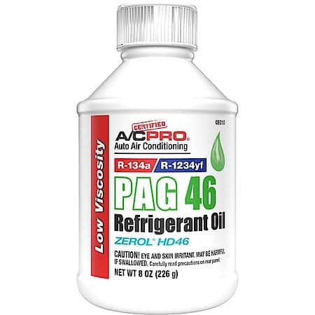 Certified AC Pro R1234yf/R134a PAG46 Oil 8oz Bottle