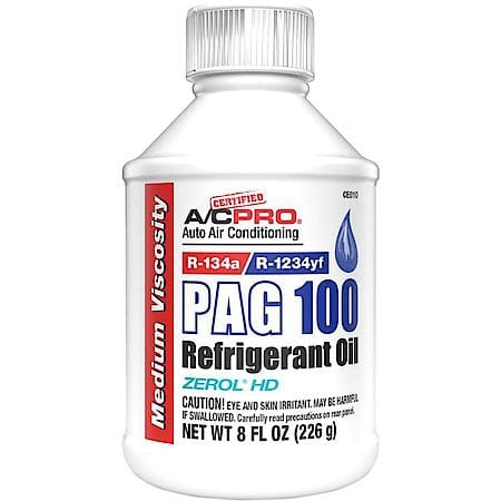 Certified AC Pro R1234yf/R134a PAG100 Oil 8oz Bottle