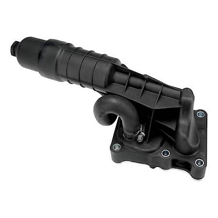 Oil Filter Housing, Plastic Oil Filter Housing Assembly With Integrated Aluminum Oil Cooler.