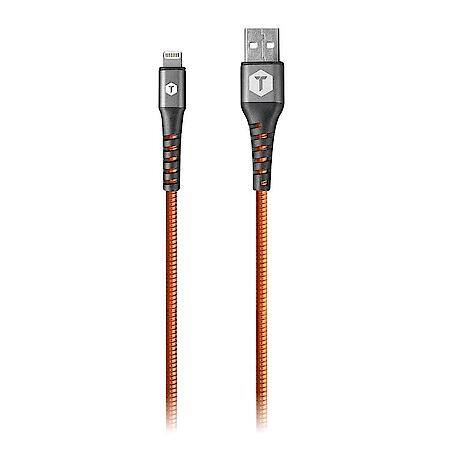 2ft Lightning to USB-A Charging Cable: Armor Flex, Durable iPhone Charger Cord, Orange