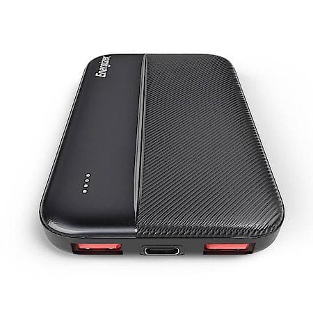 Power Delivery Power Bank: 5,000mAH Battery Capacity, USB-A and USB-C Charging Ports, Black