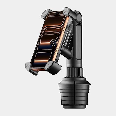 Boom Mount Cup Holder Phone Mount: Heavy-Duty, Fits Phones up to 7.25" x 3.5