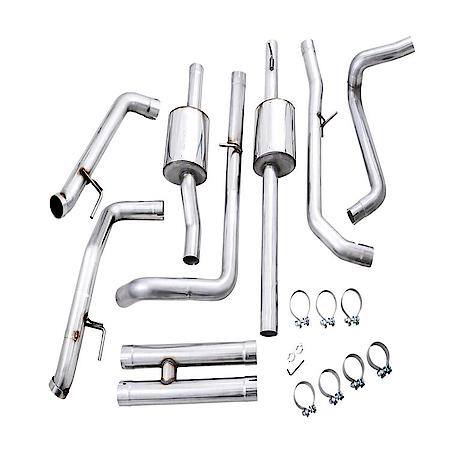 Exhaust System Kit: T304L SS; Without Muffler; Dual Exhaust With Dual Exit; Rear Exit; Without Tip