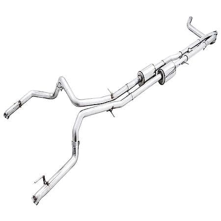 Exhaust System Kit: T304L SS; Without Muffler; Dual Exhaust With Dual Exit; Rear Exit; Without Tip