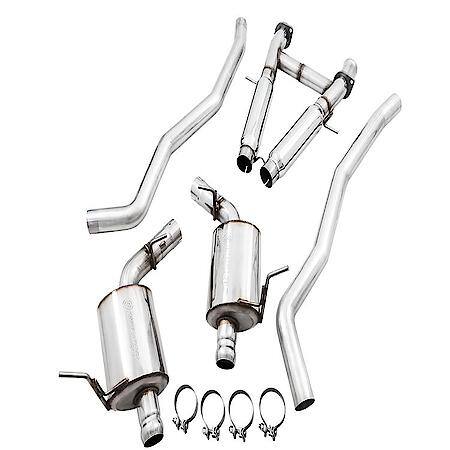 Exhaust System Kit: Stainless Steel; Without Muffler; Dual Exhaust; Rear Exit; Stock Tips