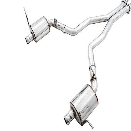 Exhaust System Kit: Stainless Steel; Without Muffler; Dual Exhaust; Rear Exit; Stock Tips