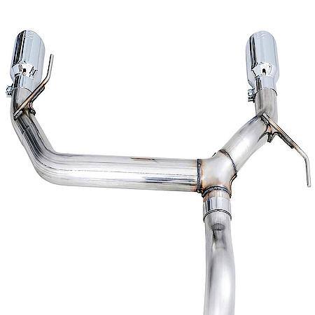 Exhaust System Kit: T304L SS; Without Muffler; Sngle Exhaust Wit Dual Exit; Rear Exit; Wit BashGuard