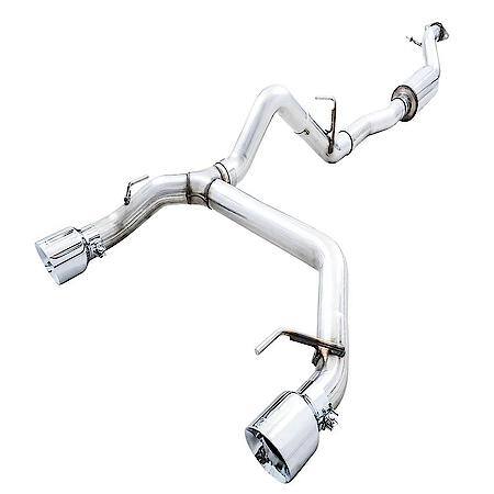 Exhaust System Kit: T304L SS; Without Muffler; Sngle Exhaust Wit Dual Exit; Rear Exit; Wit BashGuard