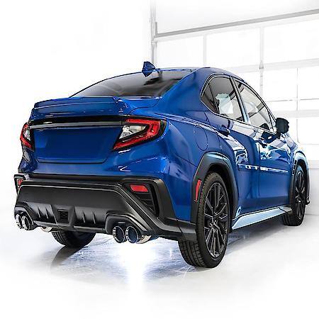 Exhaust System Kit: Stainless Steel; With Muffler; Single Exhaust; Quad Rear Exit; Chrome Silver Tip