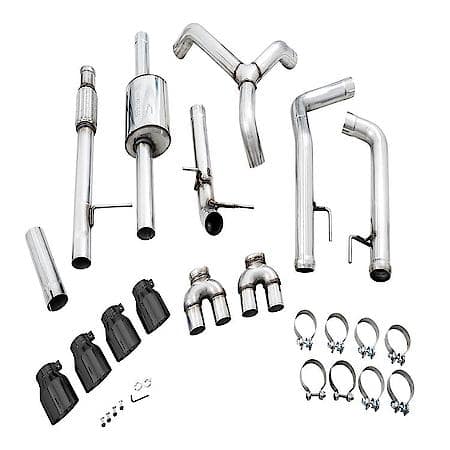 Exhaust System Kit: SS; Without Muffler; Single Exhaust With Dual Exits; Rear Exit