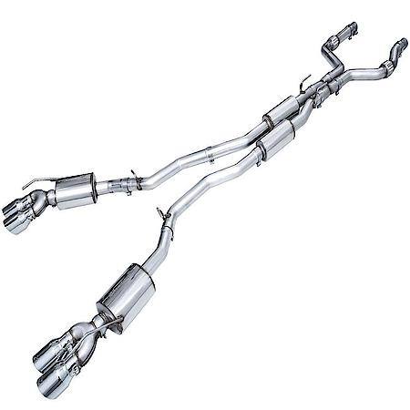 Exhaust System Kit: T304 SS; With Muffler; Dual Exhaust With Dual Exits; Rear Exit