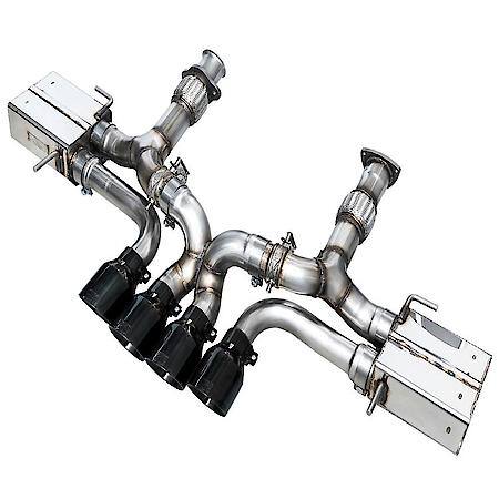 Exhaust System Kit: SS; Without Muffler; Dual Exhaust With Quad Exit; Rear Exit