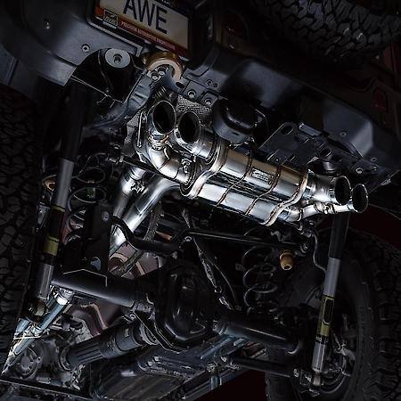 Exhaust System Kit: SS; With Muffler; Dual Exhaust With Dual Exit; Rear Exit; With Quad BashGuards