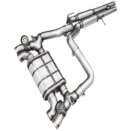 Exhaust System Kit: SS; With Muffler; Dual Exhaust With Dual Exit; Rear Exit; With Quad BashGuards