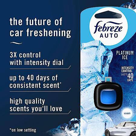 Auto Vent Clip Air Freshener, Platinum Ice, 2ct.