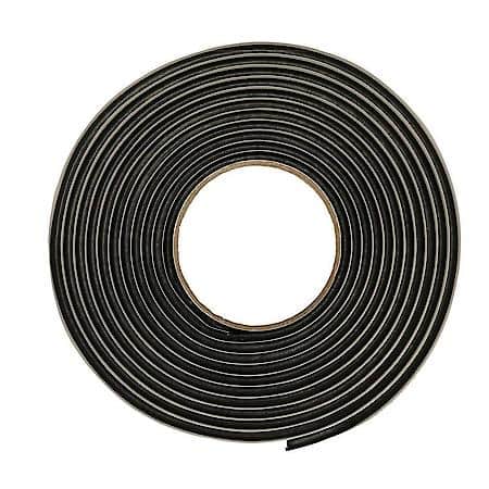 Foam Core Butyl Seal, Leak Proof Seal, 8 mm x 16 ft, Black