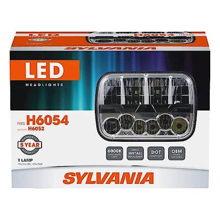 H6054 LED: Sealed Beam Headlight, Long-Lasting Brighter and Whiter Light, 1 Pack
