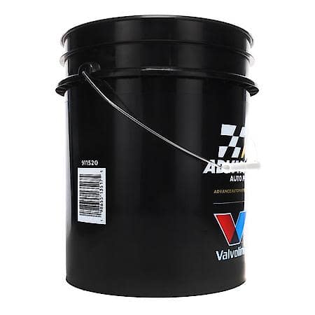 5 Gallon Promo Bucket, Black, Advance Auto and Valvoline Logo
