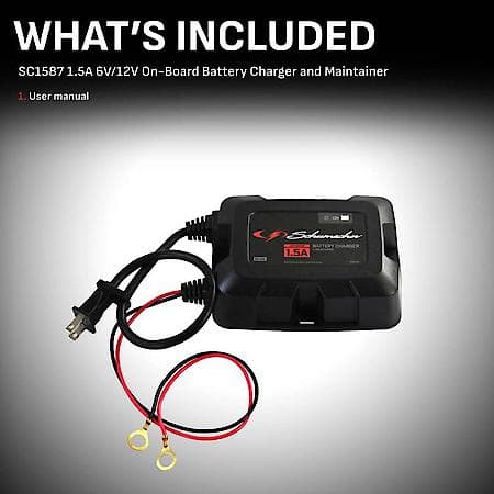 3-In-1 6V/12V On-Board 1.5A Battery Charger And Maintainer