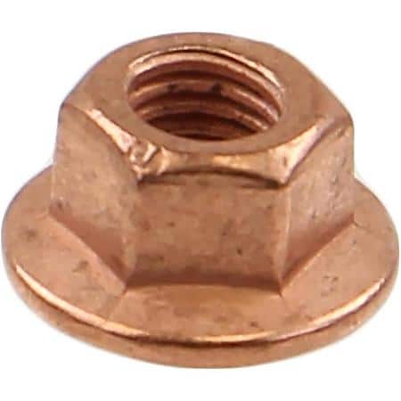 Copper Exhaust Nut With Shoulder, M7