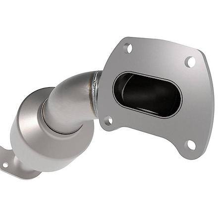 Twisted Steel Downpipe 2-1/2 to 2-1/4" 409 Stainless Steel with Cat