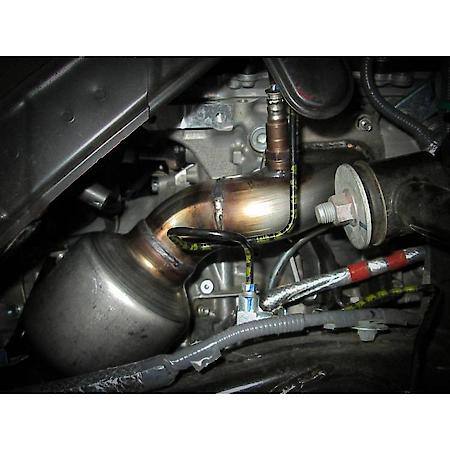 Twisted Steel Downpipe 2-1/2 to 2-1/4" 409 Stainless Steel with Cat