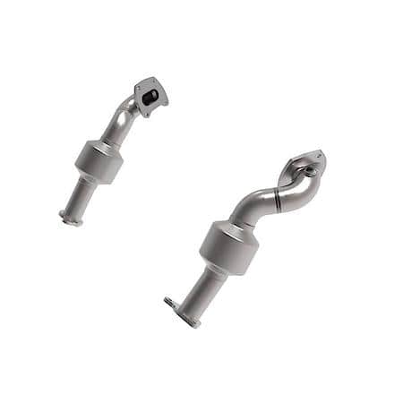 Twisted Steel Downpipe 2-1/2 to 2-1/4" 409 Stainless Steel with Cat